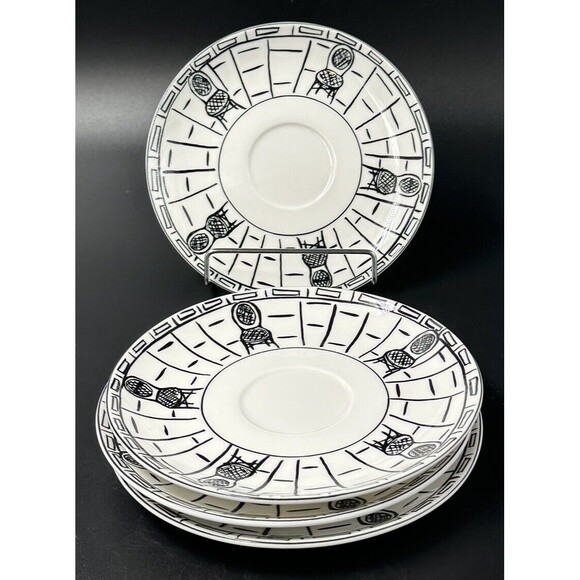 Mikasa Ultima Plus Parisian Scenes Super Strong Fine China Cafe Chairs Saucers 4 - Picture 1 of 7